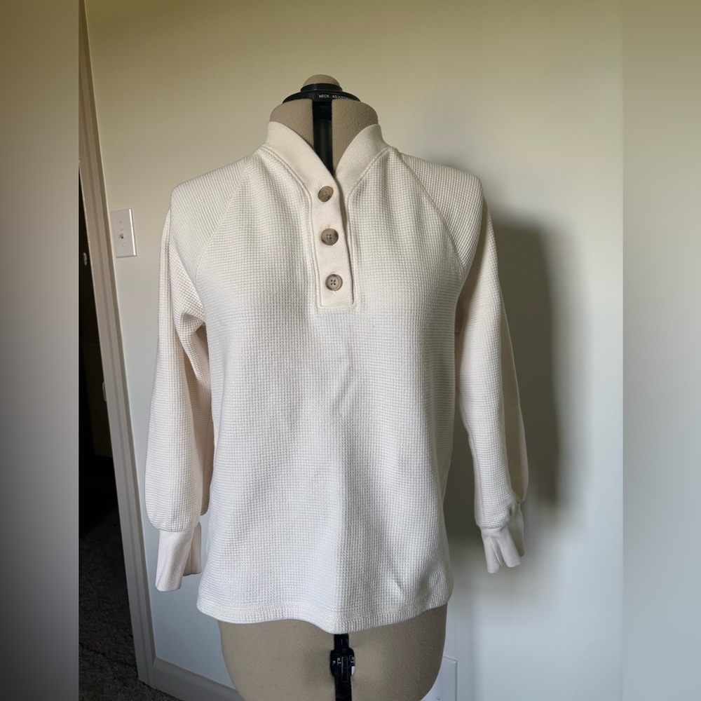 Madewell MWL Cream Knit Top